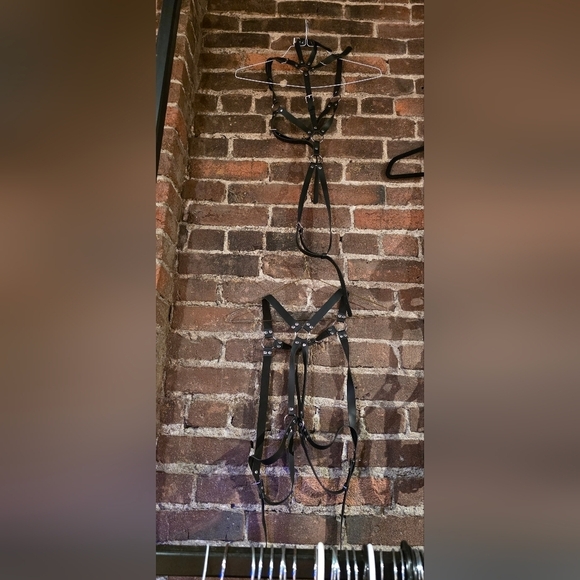Accessories - Black Leather Harness 2 Piece
